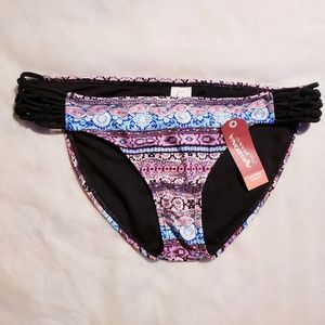 Arizona Jeans Printed Bikini Bottom Size Large.